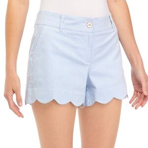 Crown & Ivy Blue and White Striped Shelby Shorts Size 8